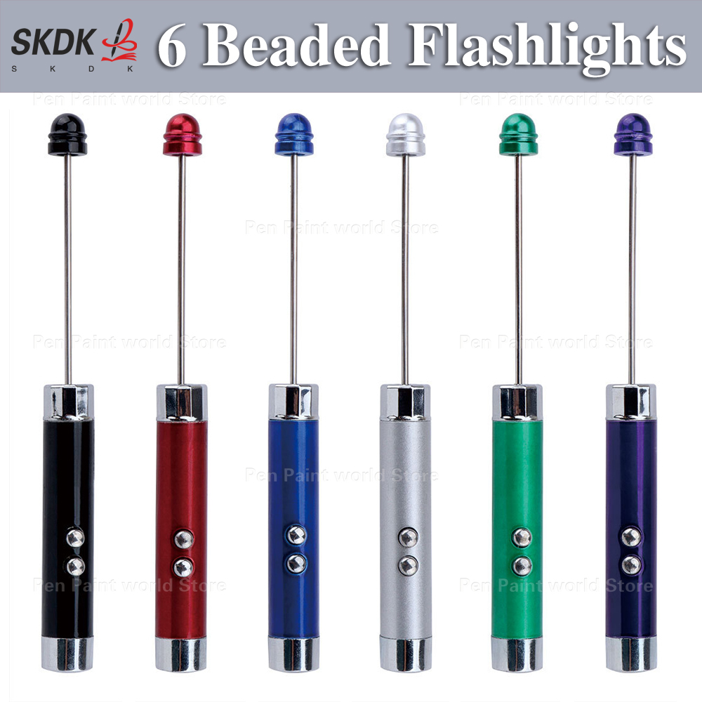 Jewelry Making Torch - 6-delige decoratieve kralenlichtpenstijl - LED-zaklamp en