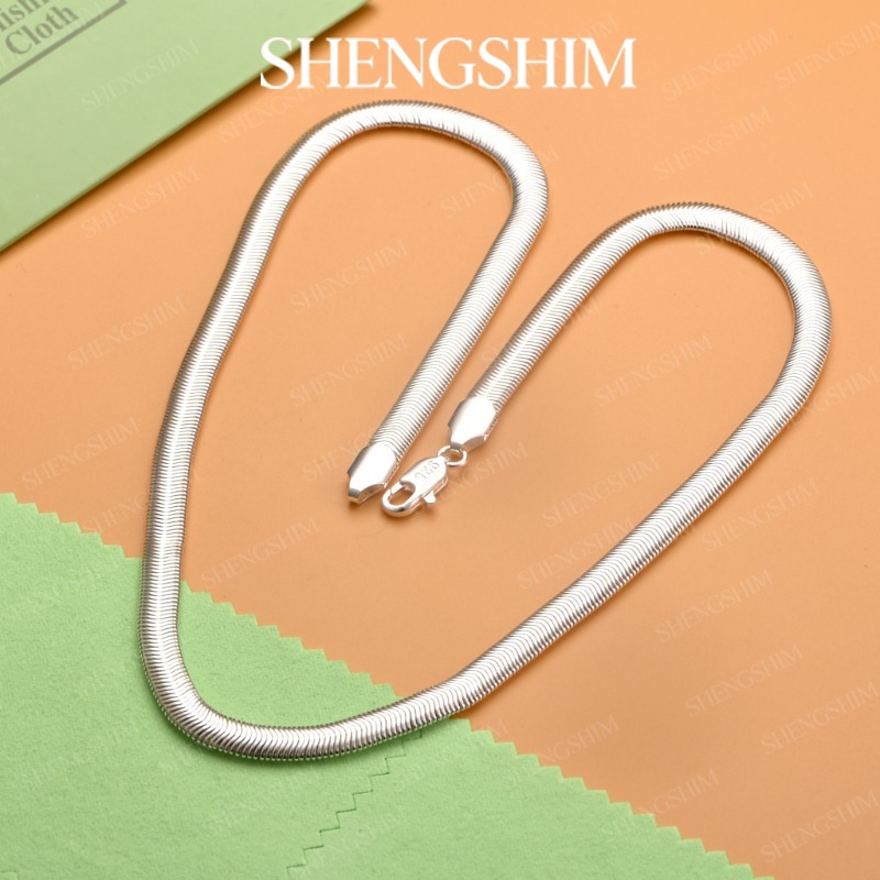 Lobster Clasp Silver - SHENGSHIM 925 Sterling zilveren platte slangketting